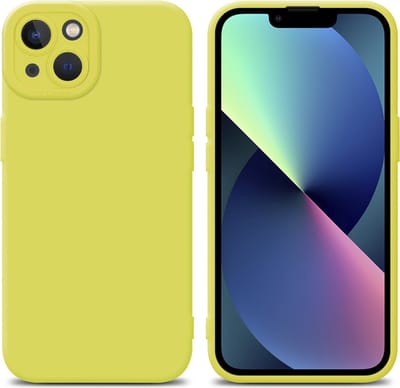 Cadorabo Hoesje geschikt voor Apple iPhone 14 in FLUID GEEL - Beschermhoes gemaakt van flexibel TPU silicone Cover Fluid Case