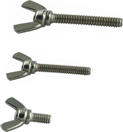 M8 x 50 mm vleugelschroeven - Rondkop schroeven Vleugelbouten - Bevestigen van onderdelen - Roestvrij staal A2 - 30 stuks