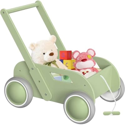 Houten loopwagen voor baby's en peuters - ideale wandelhulp en speelgoed