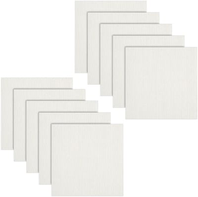 Dailygoods- Vloertegels 10 stuks 30x30 cm - Zelfklevend Naaldvilt - Antistatisch - Antislip Latex - Stille Vierkante Streepvloer - Voor Kantoor en Commercieel Gebruik - Tapijttegels