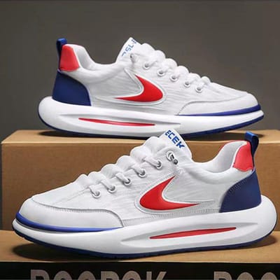 Chaussures pour hommes Nouvelles chaussures de printemps pour hommes Chaussures blanches respirantes pour hommes Chaussures à plateforme pour papa Baskets pour hommes Chaussures de mode en plein air 43 white