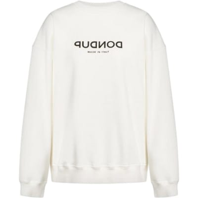 Vrouwenkappen Dondup - over sweatshirt in diagonale sweatshirt - wit