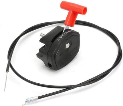 Gaskabel Set - Grasmaaier Bediening - Tuinonderhoud - Universele Montage - 131cm Leiding - Zwart Rood