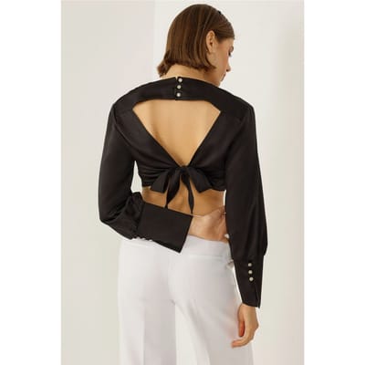 Halve Col Open Rug Blouse
