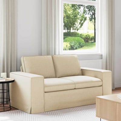 vidaXL - Bank - Crème - 162 - x - 80 - x - 82 - cm - Stof