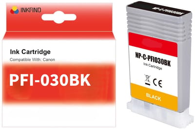 INKFIND PFI-030 Zwart Inktcartridge compatibel met Canon PFI-030 - 1-pack Zwart*1