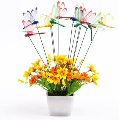 Libellen Tuinstekers - Tuin Decoratie - Planten Verfraaien - Vibrerende Vleugels - 25x9 cm - Diverse Kleuren