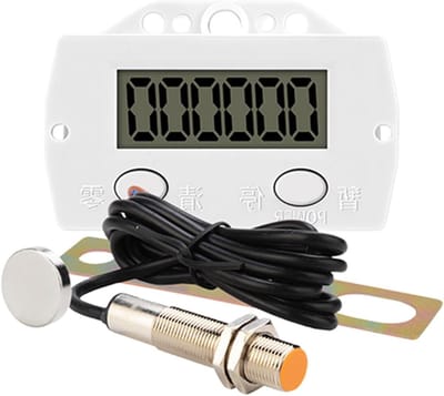 Digitale Teller - Clicker Ronde teller - Rondes Tellen - Nauwkeurig 6-cijferig display - 6.8 cm - Zwart