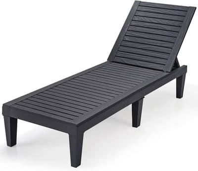 Verstelbare Zonnebed met Rugleuning voor Tuin en Strand - 5 Posities, Maximaal 180 kg