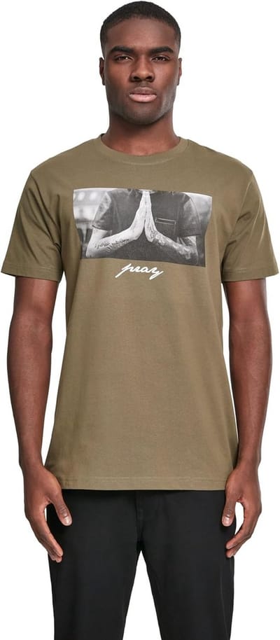 Heren T-Shirt met Opvallende Tekst en Hoog Draagcomfort - Olijfgroen