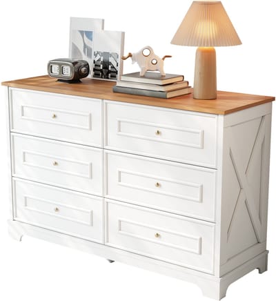 Sideboard - Modern - Zes Lades - Minimalistisch Ontwerp - Geschikt voor Woonkamer, Eetkamer of Gang - 120 x 40 x 76 cm