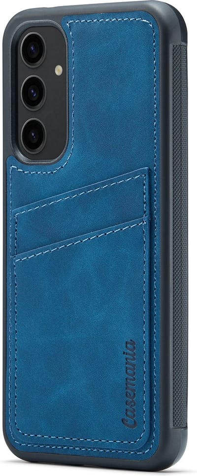 Casemania Hoesje Geschikt voor Samsung Galaxy A54 met Pasjeshouder - Navy Blue - Back Cover met Pasjeshouder