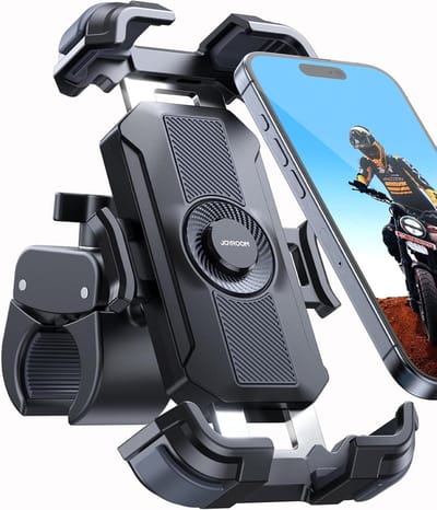 Universele Fietshouder voor Mobiele Telefoon - Schokbestendig en Geschikt voor iPhone 15 Pro Max en Alle Telefoons 4.7-7" met Metalen Bevestiging
