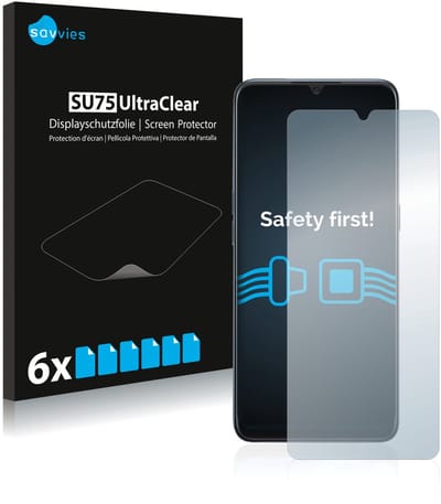 Savvies - Screenprotector voor Oppo A91 - Folie Beschermfolie transparant 6 Stuks
