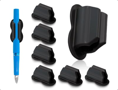 Dailygoods- Penhouder Set van 6 - Antislip Silicone - Flexibele Pen Loop - Voor Kantoor/School - Geschikt voor Verschillende Pennen - Professioneel Design - Pennenhouder