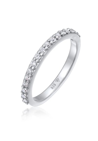 Elli PREMIUM - Ring - Laborgezüchteter Diamant Weiß (0.068 ct) 925 Sterling Silber - Dames