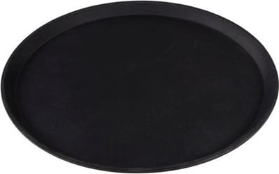 Cosy & Trendy Dienblad - antislip - rond - 40 cm - zwart - serveerblad