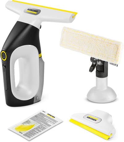 Kärcher Window Vac WV 3 Comfort Precision draadloze ruitenreiniger - Raamwisser looptijd accu 35 minuten voor 105 m² - Ramenwasser douche en andere gladde oppervlakken - Smalle zuigmond - XXL Tank & Douchehaak - Incl. sproeiflacon en microvezeldoek