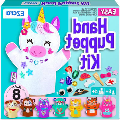 Handpoppen Set - Poppen voor Kinderen - Creatief Spelen - Fantasy Thema - 8 Delig - Multicolor