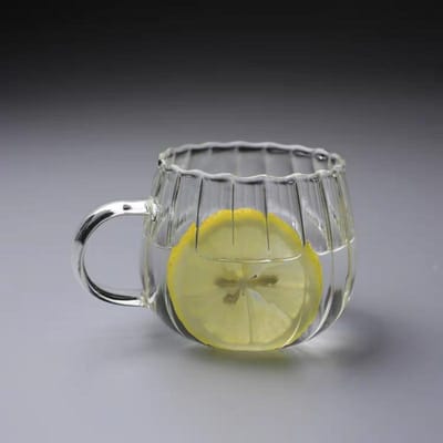 Glace côtelée Ménage Eau Froide Salon Grande Marmite Ambre Transparent Résistant aux Hautes Températures Verre Borosilicaté Élevé Tasse Bouilloire à Eau Froide gray
