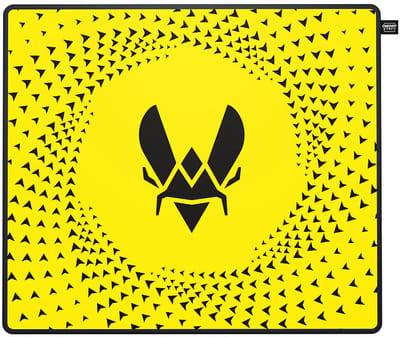 CHERRY XTRFY GP5 Vitality Yellow Game-muismat Zwart, Geel