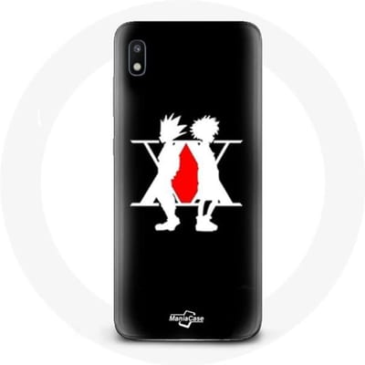 Coque pour Samsung Galaxy A10 Hunter x Hunter Manga Logo Noir