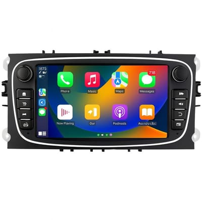 Navigatiesysteem auto met scherm - autoradio geschikt voor CarPlay en Android auto - bluetooth radio - geschikt voor Ford Mondeo 2008-2011