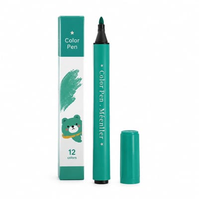 Kinder-Aquarellmarker – Stahlrostgrün – Auswaschbare Farbe – Nachfüllbare Großkapazität – Einzelstift mit Basisverpackung