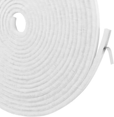 Zelfklevende Borstelafdichting - Tochtstrip Deur Raam - Energie Besparen - Hoge-dichtheid Borstelvezels - 12 m x 9 mm - Wit