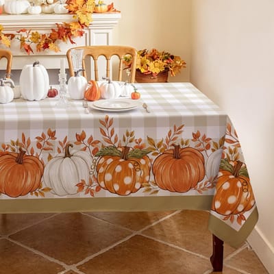 Herfst Dankzegging Pompoenen Buffalo Plaid Tafelkleed Bruiloft Feest Decor Herfst Esdoornbladeren Rechthoekige Tafelkleden Tafel Decoratie 90x140cm