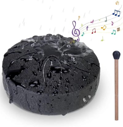 Regentrommel Buiten - Stalen Tong Trommel - Tuin Muziek - Harmonieuze Natuurklanken - 3 Inch - Zwart