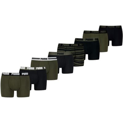 Puma Boxershorts - 8 pack Donkergroene heren boxers - Forest Night - Heren Ondergoed - Maat S