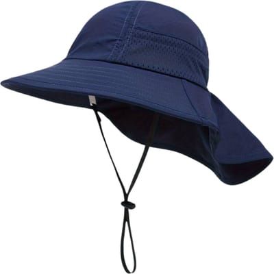 Livano Zonnehoed - Reishoed - UV Beschermende Hoed - Bucket Hat - Festival - Pet - Hoedje Voor Kinderen - Hoofdbescherming - Marineblauw