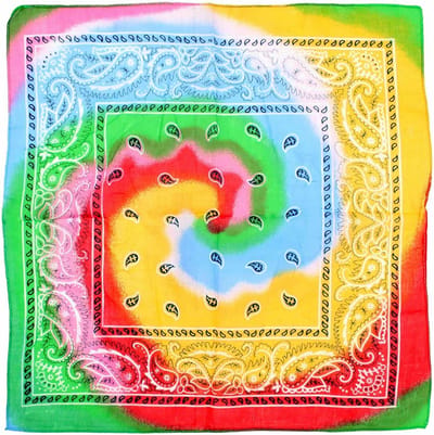 Fako Fashion - Paisley Bandana - Tie Dye Swirl - Multicolor - Meerkleurig - Print 1