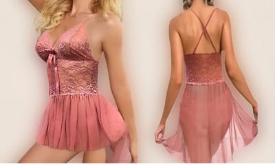 sexy lingerie dames babydoll - Peach