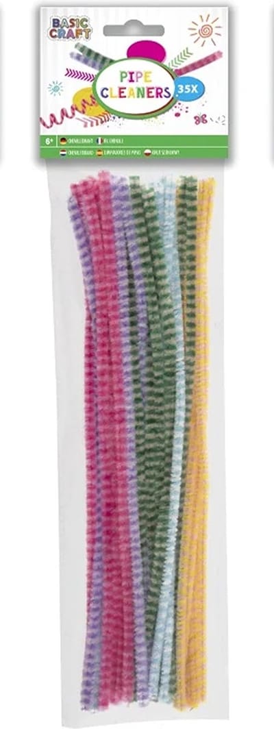 Chenilledraad Gestreept Diverse Kleuren 35 stuks 30CM - Chenille Draad - Pijpenragers