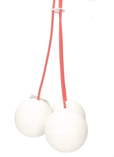 BUBBLE Hanglamp Wit Rood III 3xGU10 - Stijlvol Design
