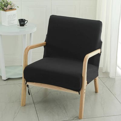 Enkel Minimalistisch Ruimtebesparend Appartement Elastische Bankstel Alles-inclusief Internetcafé Café Vierkante Bankhoes Stof Houten Stoelhoes 40*40cm