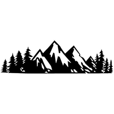 Auto Sticker Sneeuwberg Boom Decal Kofferbak Logo Sticker Auto Raam Glas Bumper Laptop Sticker 24*14 cm