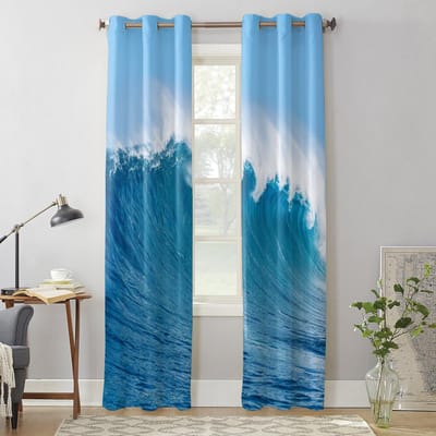 Zomergolf Surfen Zomer Hawaï Luxe Gordijnen voor Woonkamer Raambekleding Gordijn voor Slaapkamer Woondecoratie 135W x 135H(cm) x1
