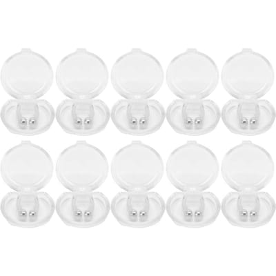 10 stuks Anti Snurken Apparaten Siliconen Zacht Draagbaar Magnetisch Slapen white