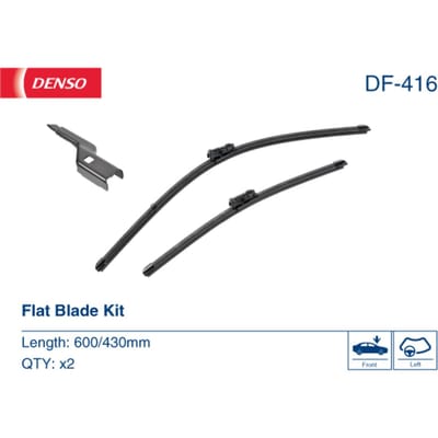 Wisserblad DENSO Flat Blades DF-416, 600/430mm, Voor, 2 Stuk