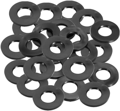 Rubberen Wasringen Set van 24 Stuks, 8 mm ID, 18 mm OD, 3 mm Dikke Platte Ringen voor Waterdichte Aansluitingen, Ideaal voor Kranen en Schroeven, Zwart
