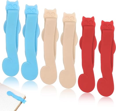 Multicolored Silicone Automatische Boekenleggers - Unieke Slimme Boekenleggers voor Boekenliefhebbers, Perfect Cadeau voor Moeders en Leraren, Ideaal voor Kerstmis