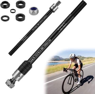 Dailygoods- Fietskar Adapter Aluminiumlegering - Verstelbare Steekas - M12x1.0 - Anticorrosie - Hoge Stabiliteit - Eenvoudige Installatie - Asadapter