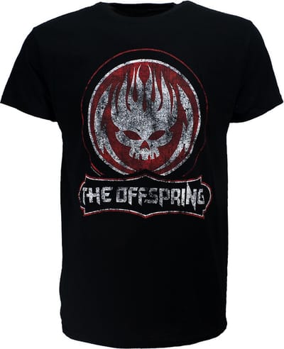 The Offspring Distressed Skull T-Shirt - Officiële Merchandise - S