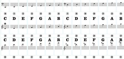 Scoby - Pianostickers - Keyboard Stickers - Voor Beginners - Voor 37, 49, 54, 61 en 88 toetsen - Piano Stickers - Universeel - Zwart