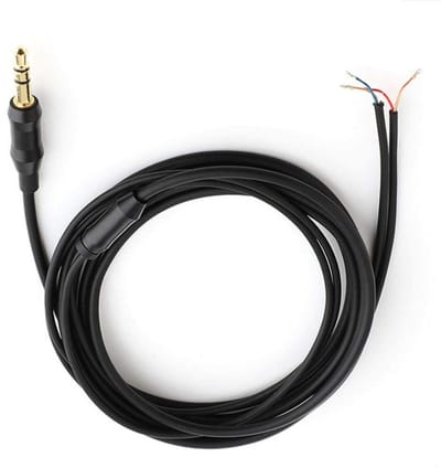 Dailygoods - Koptelefoon audio kabel - 1,5 m - DIY vervangingskabel - 3,5 mm - Hoogwaardige kwaliteit - Geschikt voor hoofdtelefoons - 4-polige aanslu...