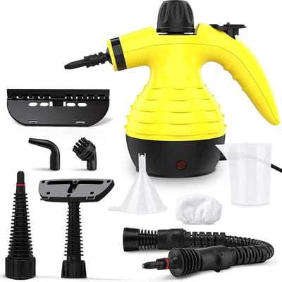 Stoomreiniger - reinigingsmachine - stoomreinigers - tapijtreiniger - Handstoomreiniger - handstoomreiniger schoonmaak - handstomer - vlekkenreiniger - Geel