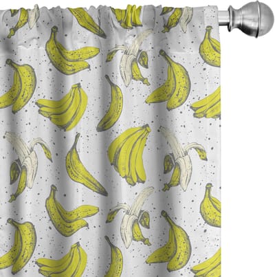 ABAKUHAUS Banaan gordijnen – 2x75x175 cm – microvezel – halfverduisterend